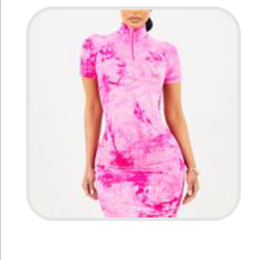 Quarter Zip MIDI DRESS